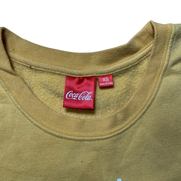 Coca Cola Yellow Crewneck Sweatshirt - Picture 3 of 4